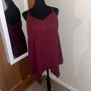Torrid Asymmetrical Burgundy Top